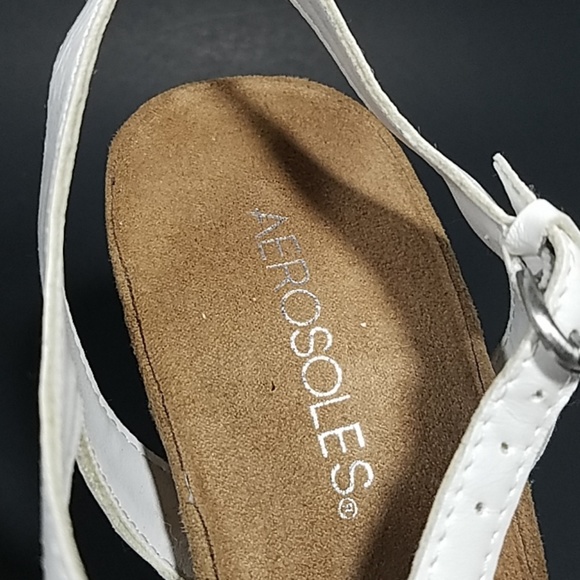 SOLD EBAY Aerosoles Sassy Plush Wedge Sandals 8 - Picture 7 of 8